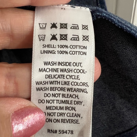 GAP Denim Star Print Kids Dress - Picture 4 of 6